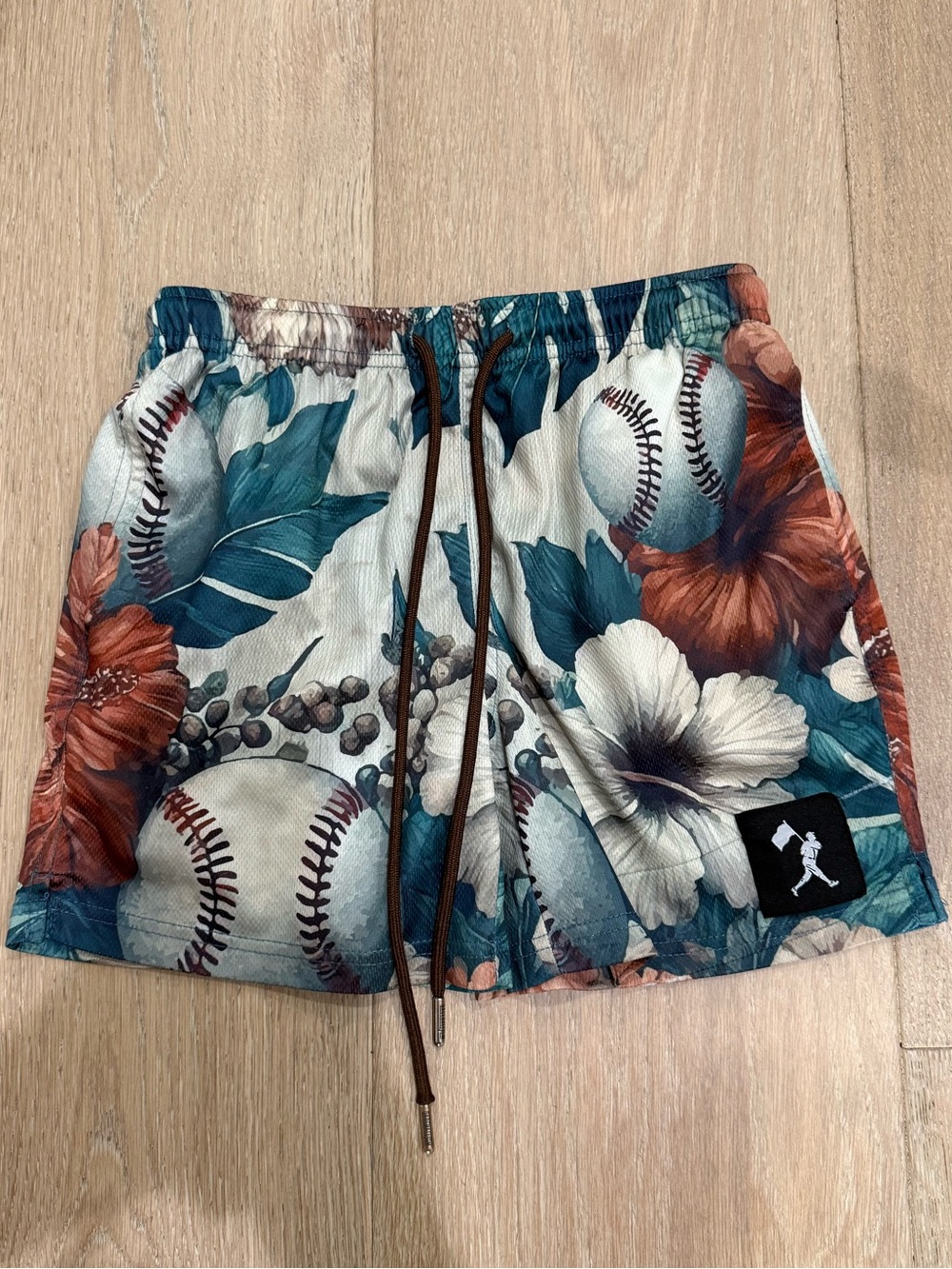 Baseballism Diamond Air Mesh Shorts - Aloha Ball -  Medium